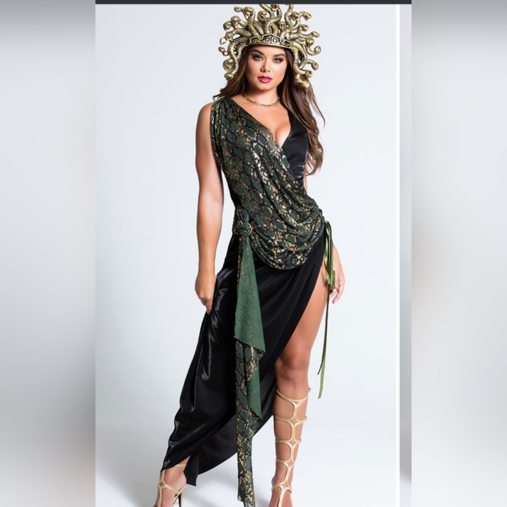 Black and Green Medusa Halloween Costume
